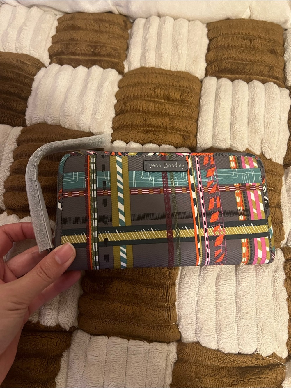 Vera Bradley RFID Midtown Wristlet in City Plaid NWTS!